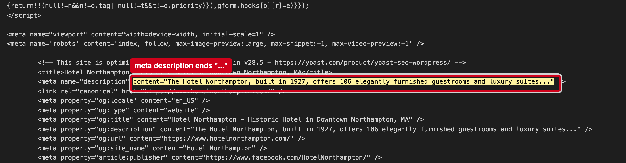 Screenshot: Your search-result description ends in "..."